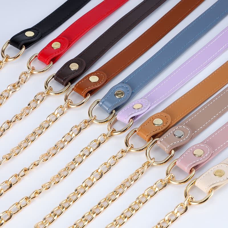 Wholesale Stock PU Leather Hardware Accessories Chain Shoulder Strap for Bags And Backpacks DIY Customizable Strap
