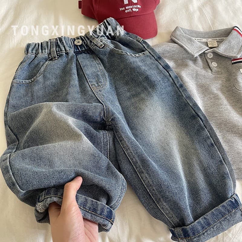 Tongxingyuan Baby Pants Autumn Boys Jeans Spring and Fall Toddler Stylish Children's Long Pants Boys Casual Autumn Wear