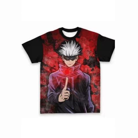2026 Summer Hot Sale Jujutsu Kaisen T-shirt Genderless Anime Character Print Casual Short Sleeve