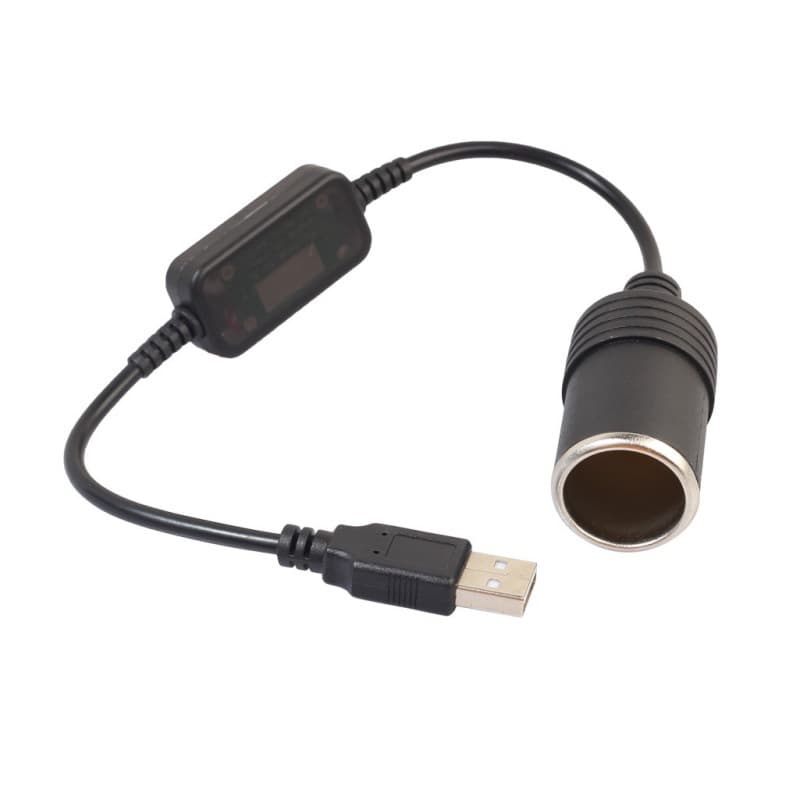 DVR power cable USB to cigarette lighter socket USB 5V to 12V boost power adapter cable