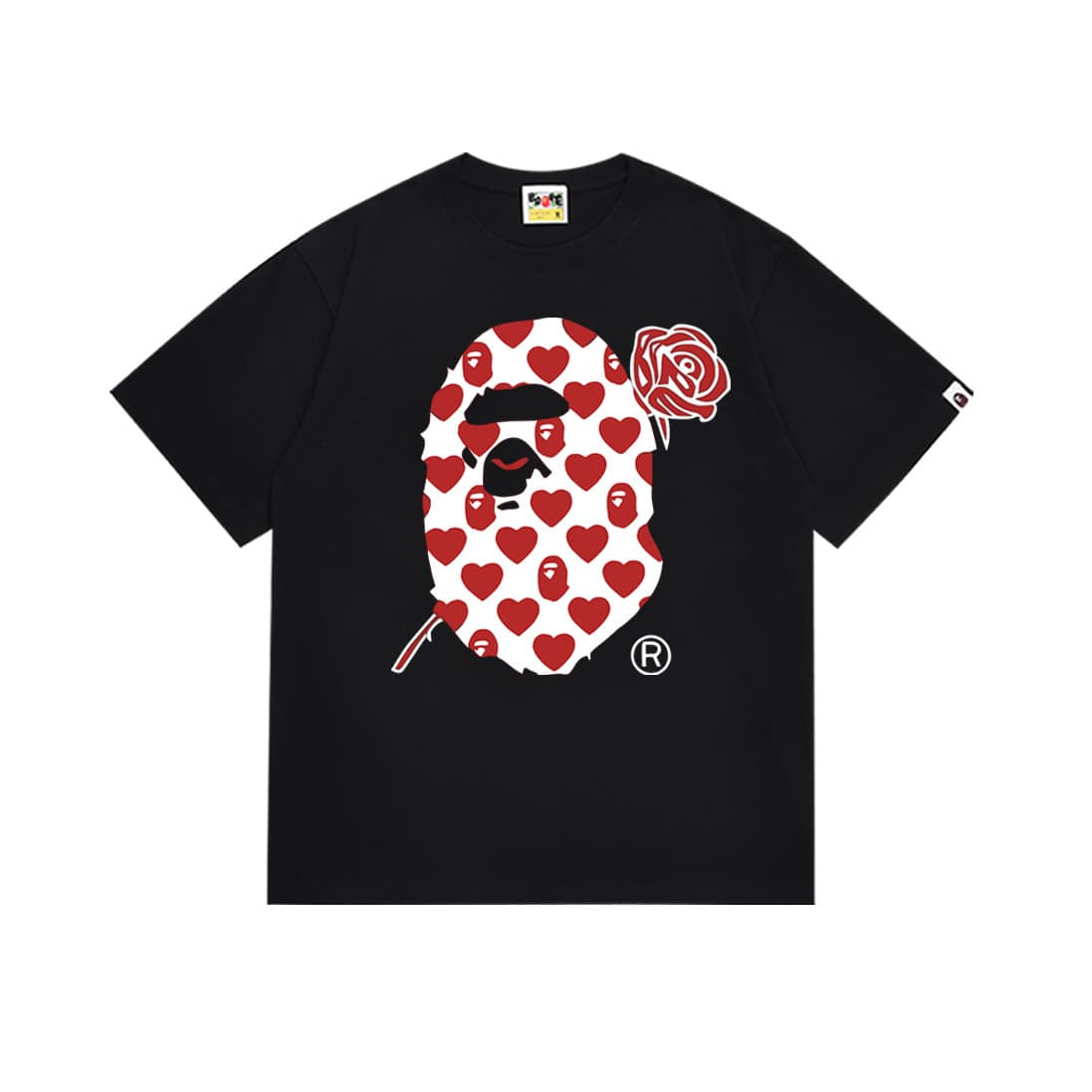 Bape Tshirt 20Ss Summer Ape Head Little Monkey Camouflage Unisex Short-Sleeved Round Neck T-Shirt for Men