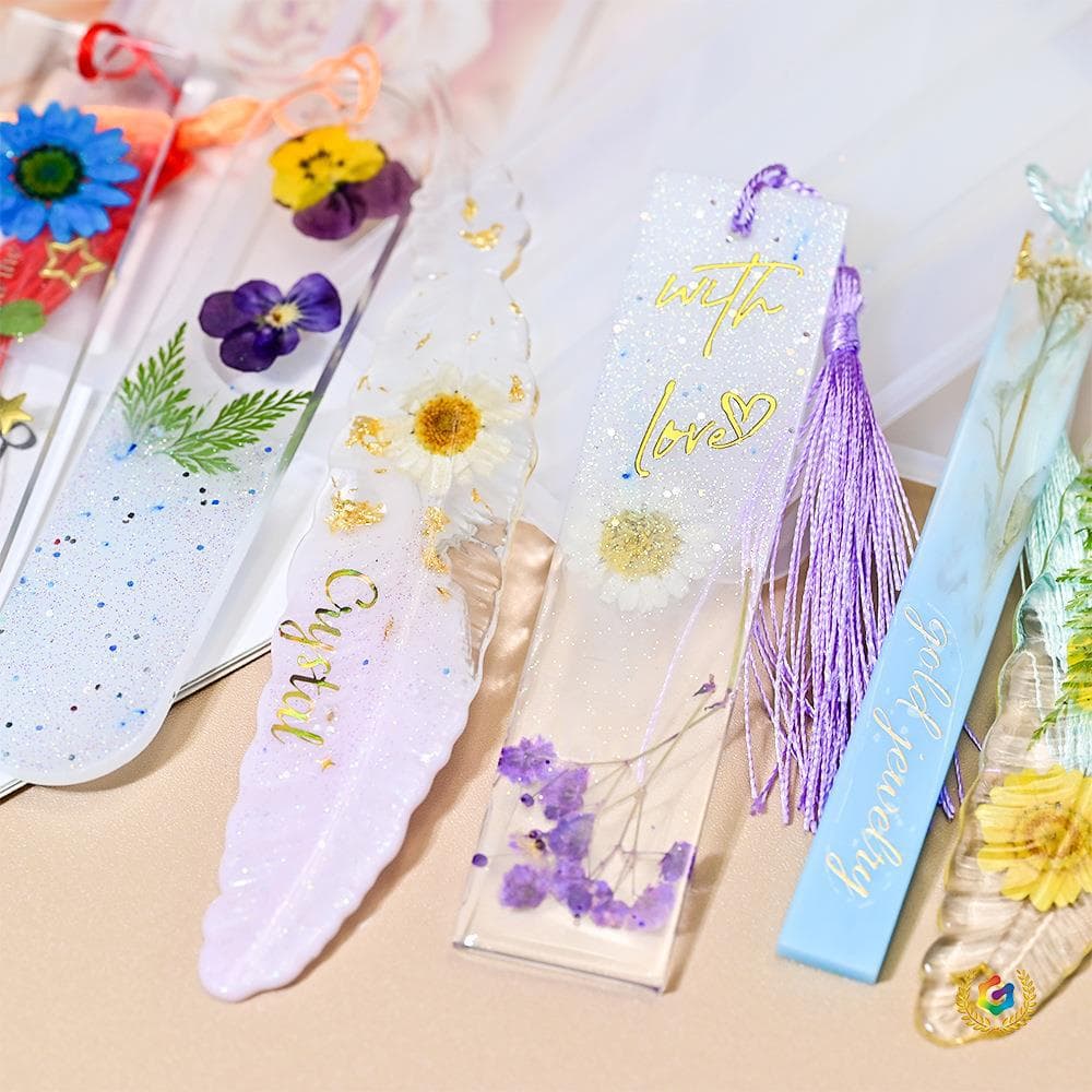 ✅ DIY Crystal Resin Round Rectangular Mirror Bookmark Silicone Mold Narrow Version Rectangle Pendant Resin Mold