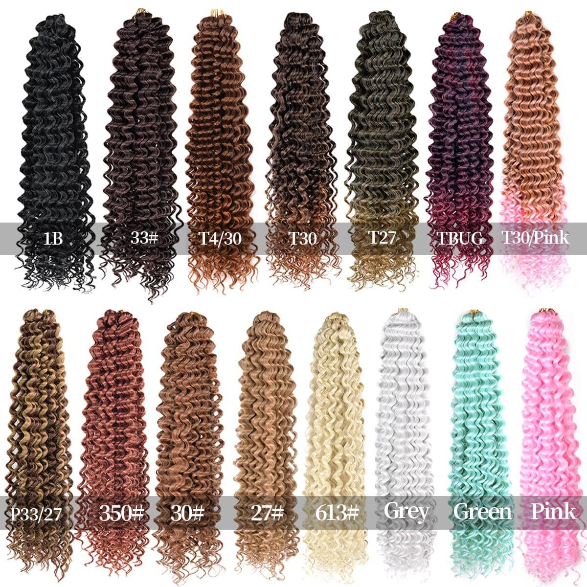Synthetic Crochet Hair Deep Curly Boho Braiding Hair Bulk Crochet Braids
