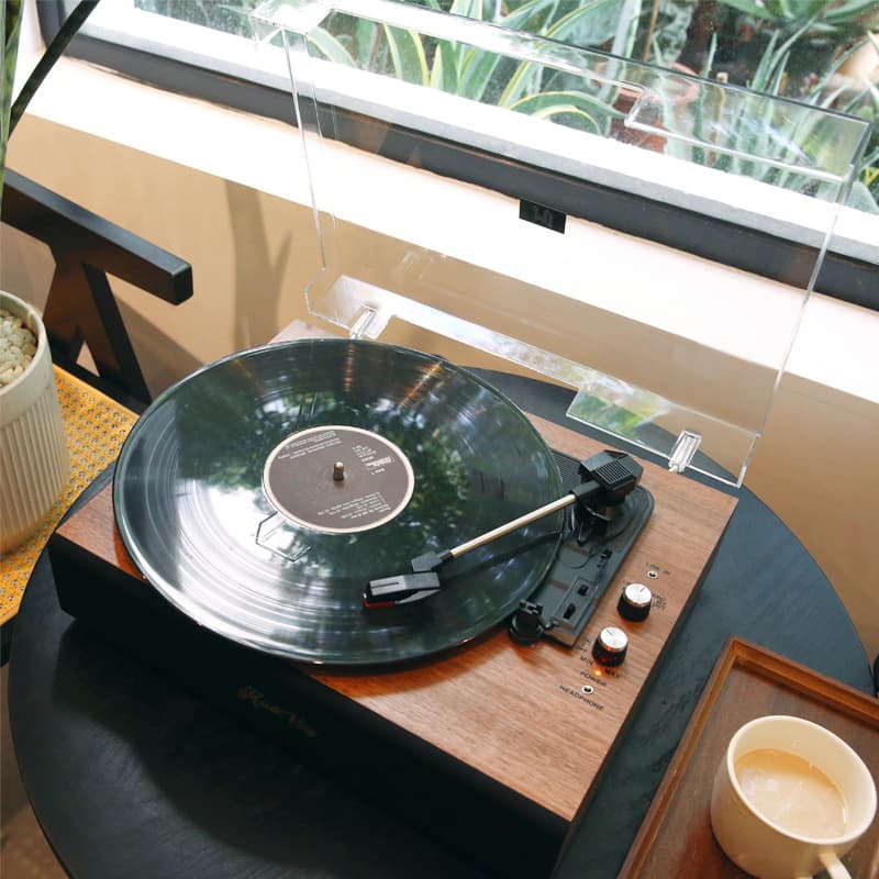 All-in-One Vinyl Record Player Creative Birthday Gift Retro Bluetooth Speaker Decor Living Room Electric Turntable LP Art