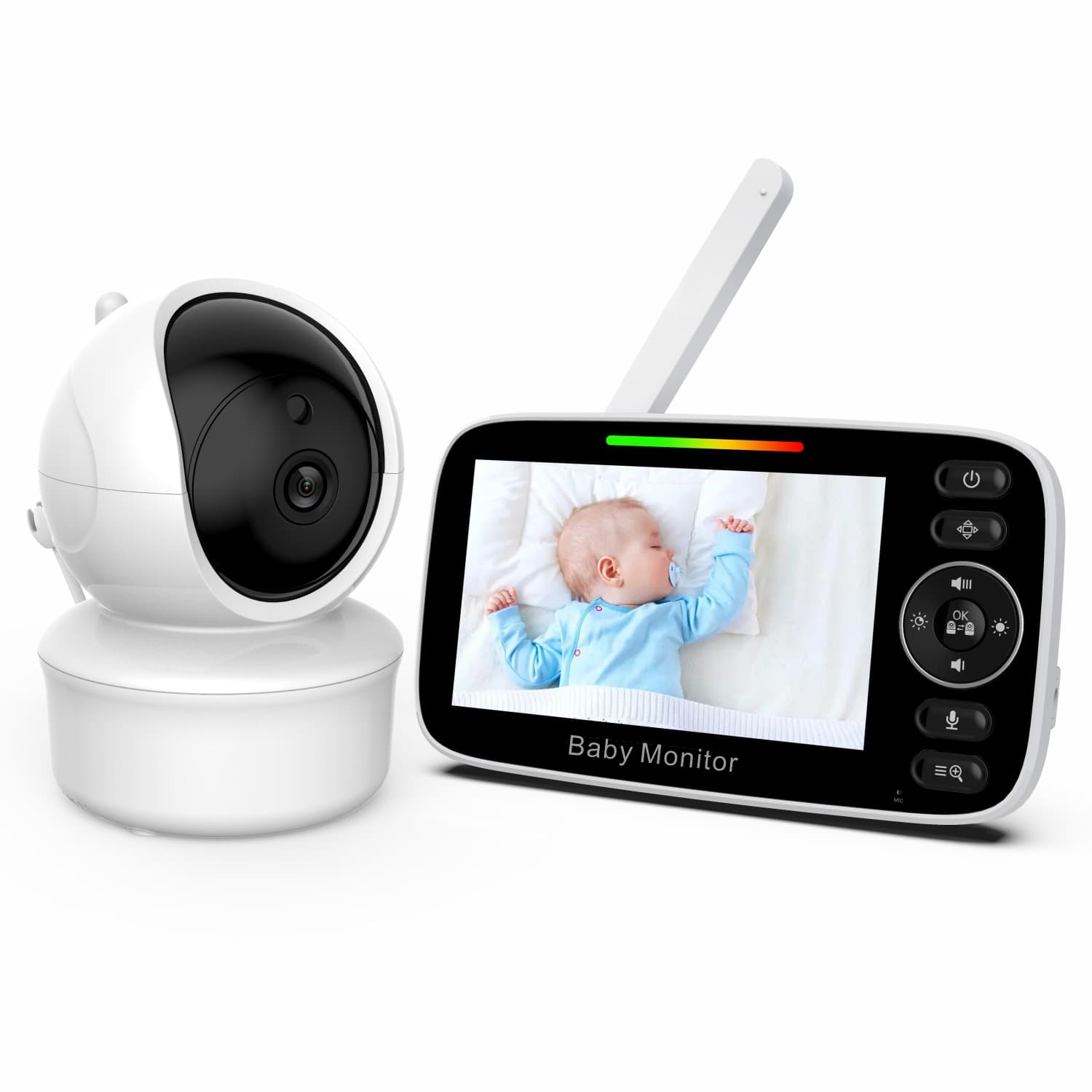 Sm43C 4.3inch Wireless Baby Monitor Baby Night Vision Monitor Lullaby Intercom Temperature Detection