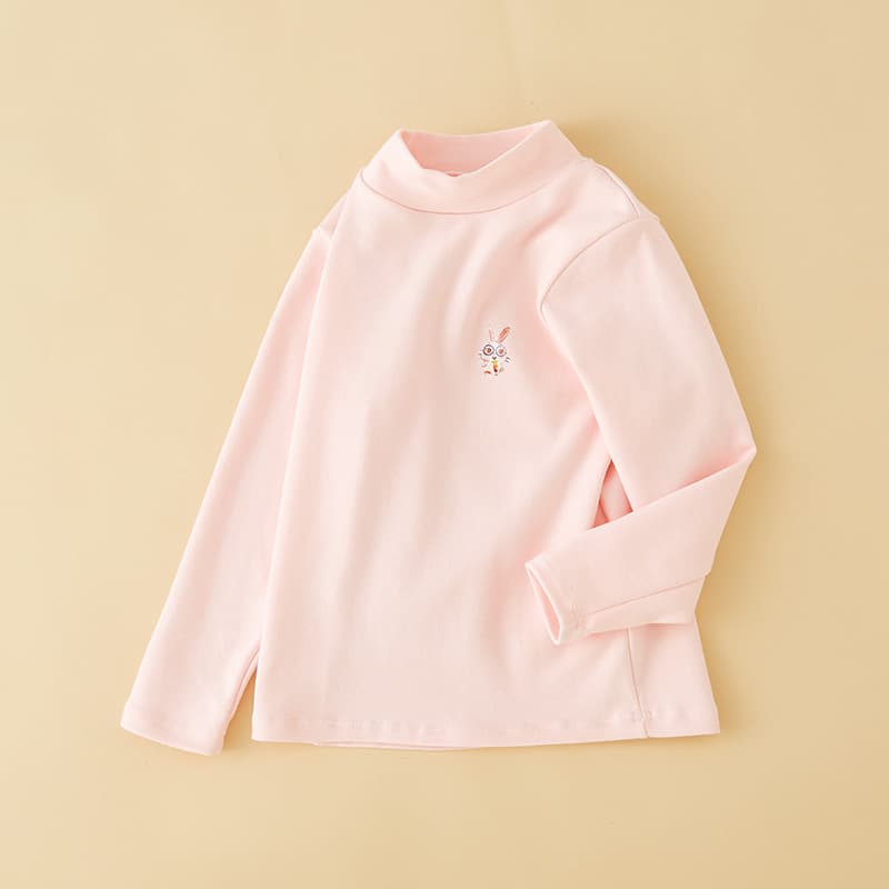 Girls' Pure Cotton Base Layer Children's Innerwear Baby Category A Boys Autumn/Winter Girls' Clothing Long Sleeve T-Shirt