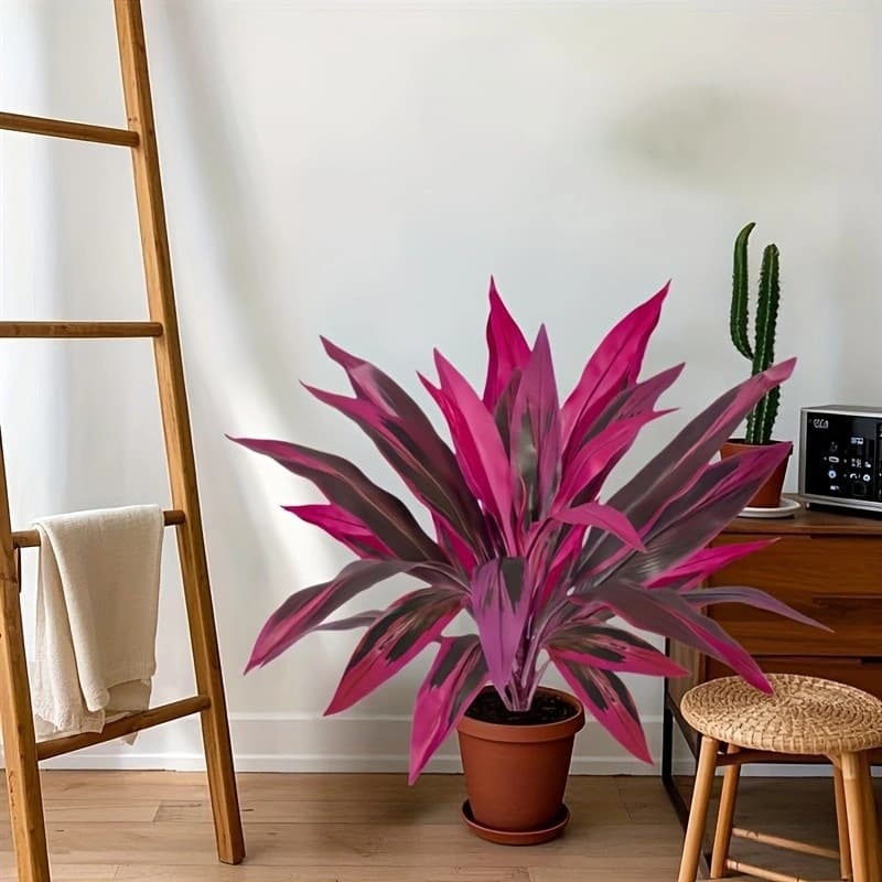 American-style cross-border Amazon simulated dragon blood tree, Brazilian wood, cordyceps green simulated leaf green plant coffee table, tea table, entryway