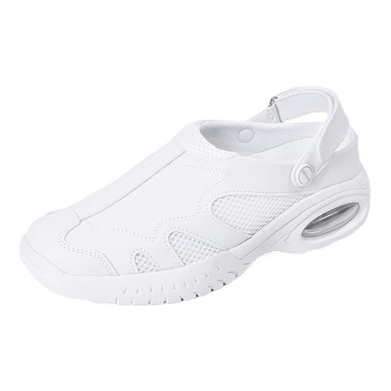 Xiaoma Air Cushion Nurse Shoes for Women, White, Soft Sole, Breathable, Slip-On, Lightweight Flat Work Medical Shoes, Plus Size for Couples