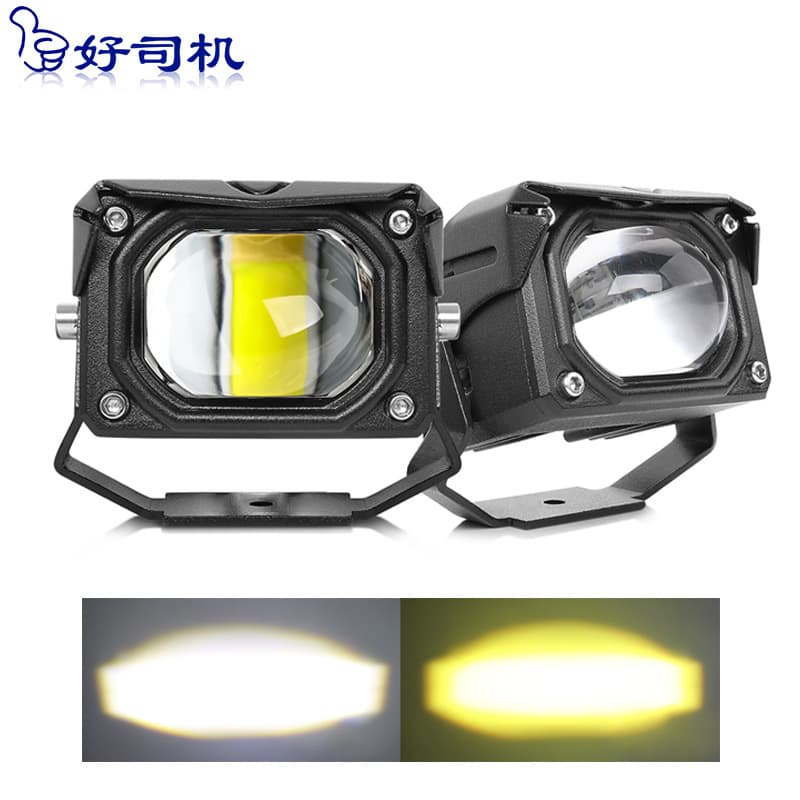 Future 60W Mesh Grille LED Car Headlight Laser Long Range Spotlight Motorcycle Eye Headlight