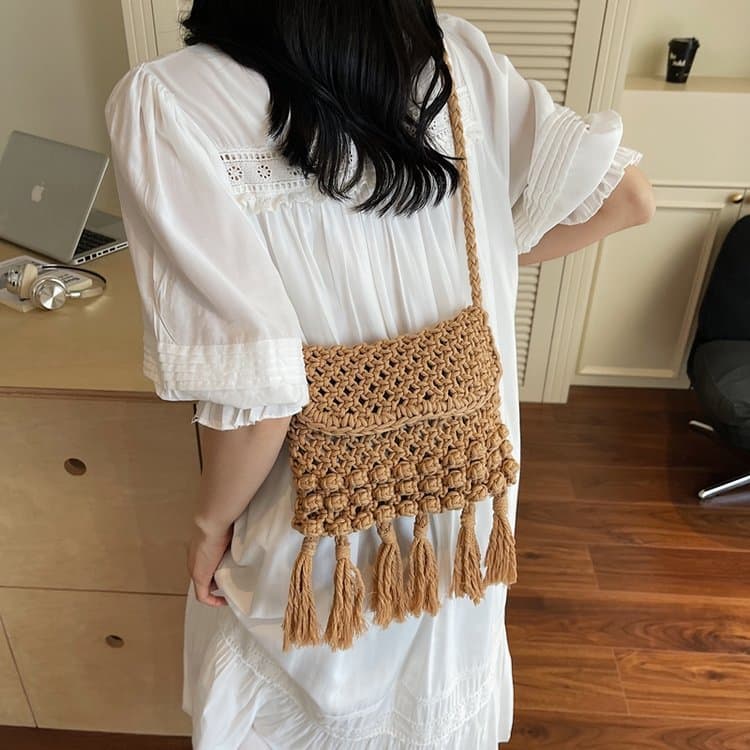 Straw Bag Women 2025 New Vacation Casual Style Shoulder Underarm Bag Beach Woven Commuter Tote Bag for Export