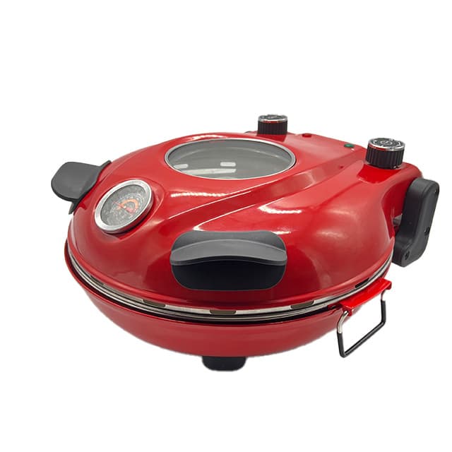 Available in various colors. A popular European-style multi-functional electric pizza maker with temperature control.