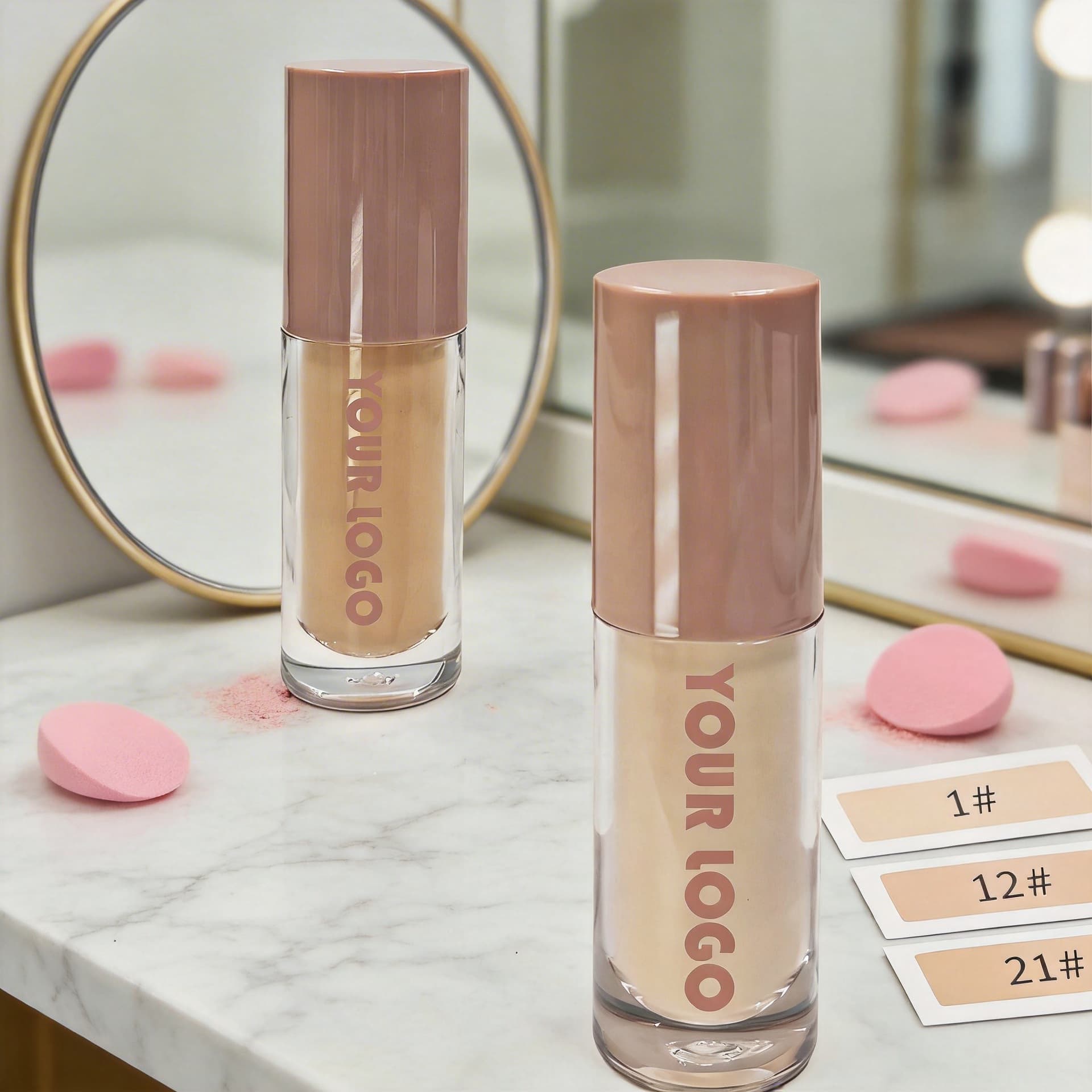 Cross-border no-logo small batch printable concealer color-correcting concealer moisturizing hydrating primer contour concealer liquid