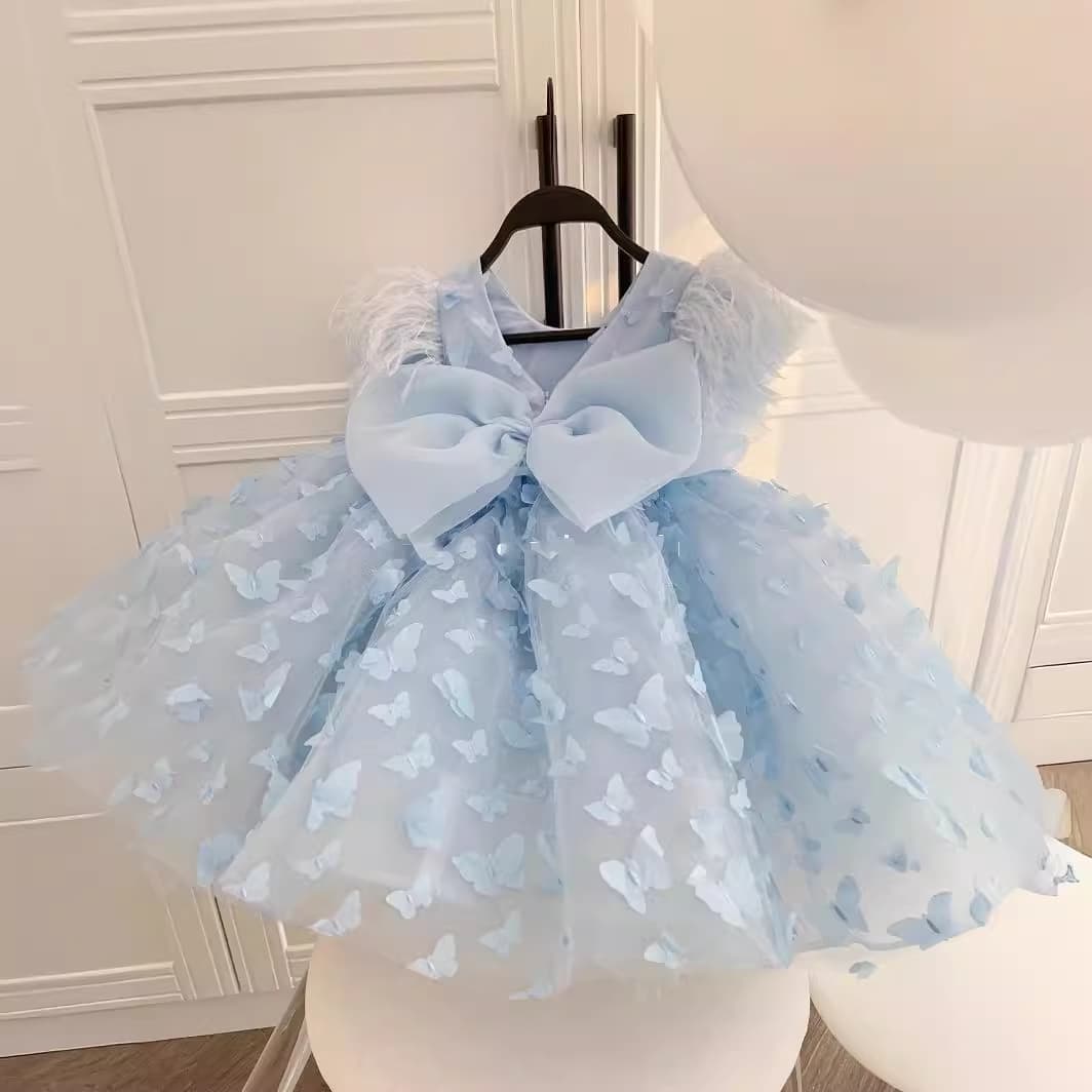Princess Style Short Sleeve Girl's Dress Mesh Skirt Children's Formal Wear Spring Autumn Fashionable Kids' Clothing