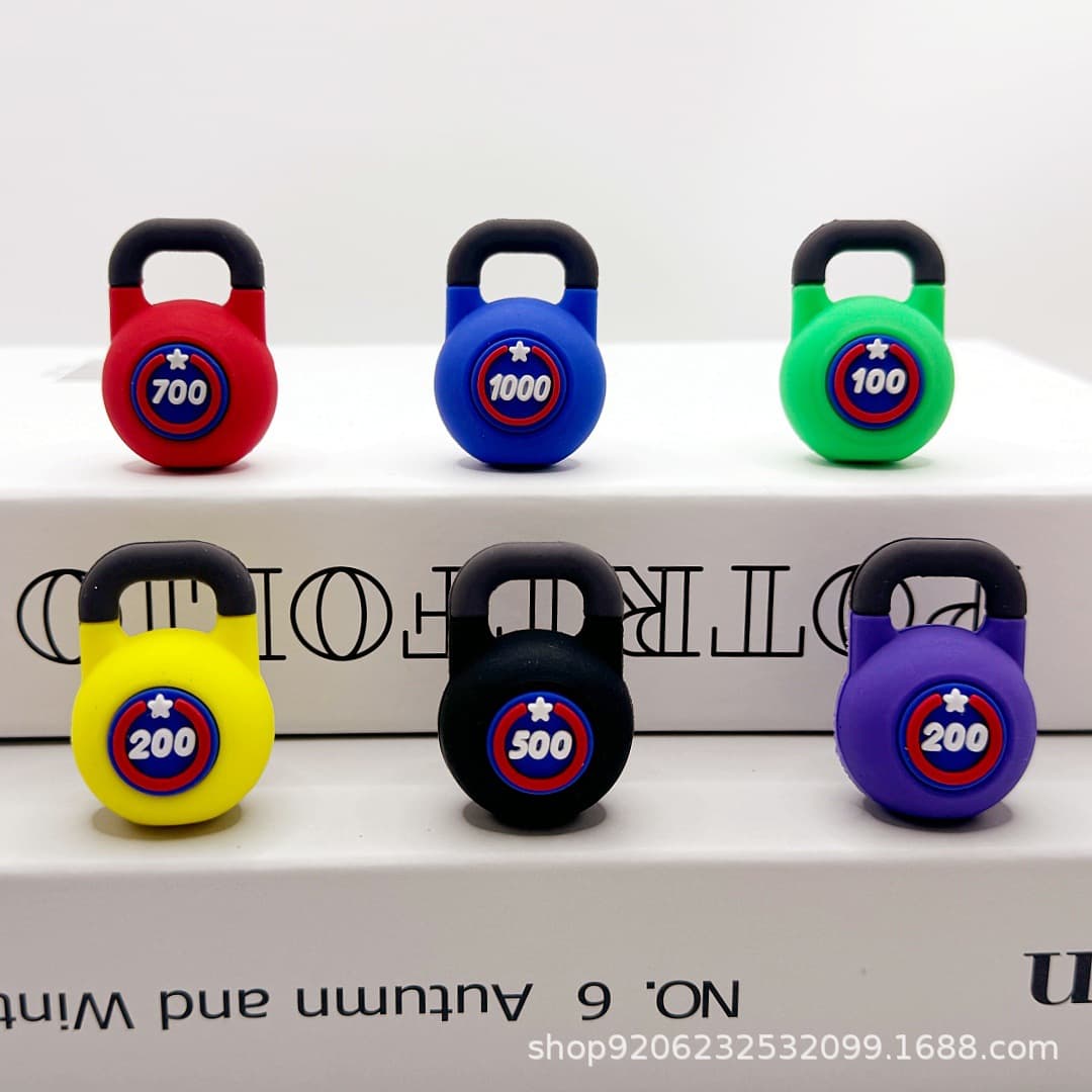 Cross-border Sports Fitness Equipment Keychain Barbell Dumbbell Plate Mini Bag Charm Decoration Gym Event Gift