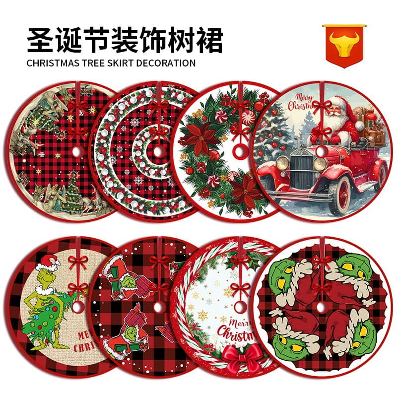 Amazon cross-border new Christmas decoration Christmas tree skirt exquisite Christmas tree decoration Christmas decorations wholesale