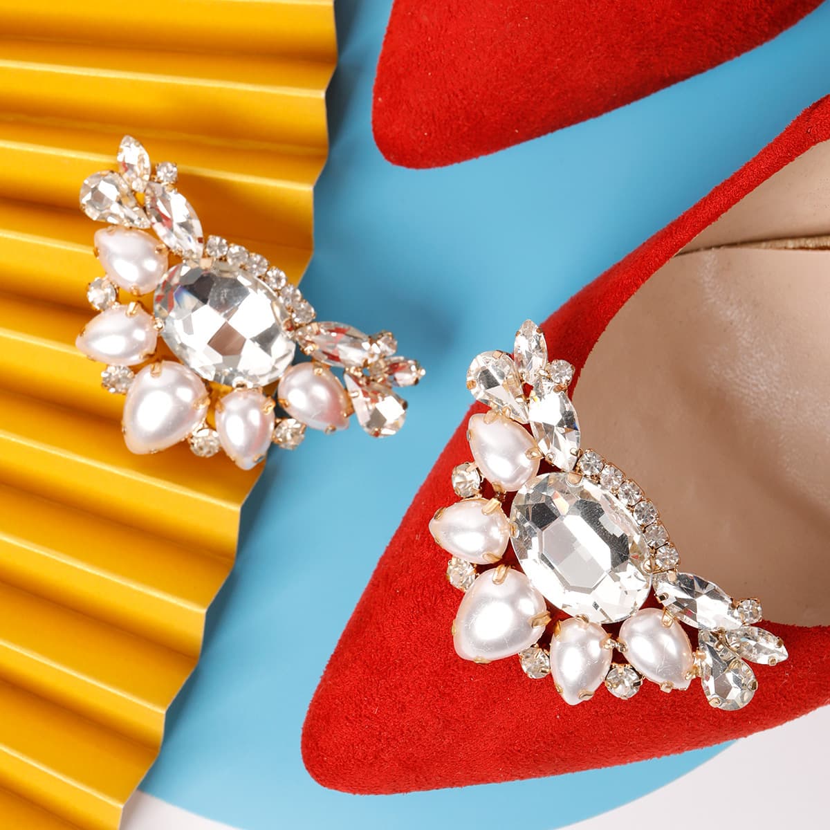 Classic Multi-Style Crystal Pearl Flower Shoe Clips Detachable Wedding Shoe Accessories Decorative Shoe Buckles Shoe Accessories