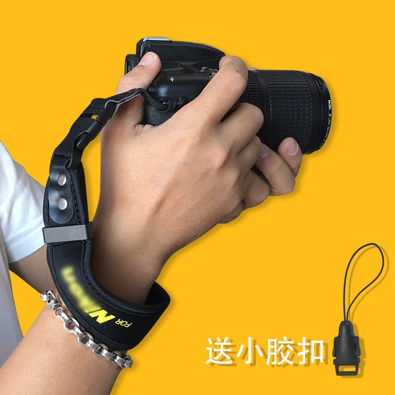 Camera wrist strap for DSLR/mirrorless with elastic hand rope, compatible with Canon/Sony/Nikon/Fujifilm cameras