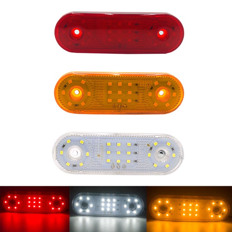 Mengqisen 21LED Truck Side Light, Oval Spot Light 10-30V Side Light MK-195