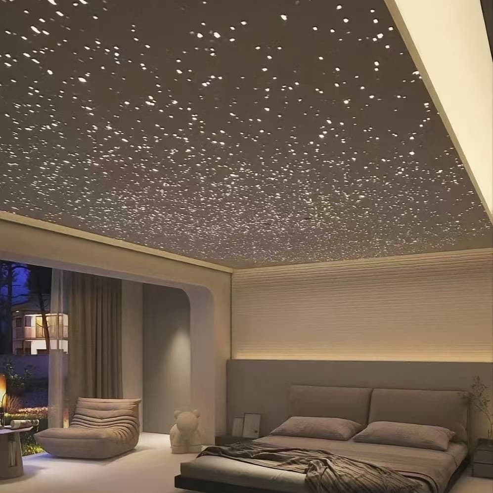Starry Sky Ceiling Gypsum Board Seamless Paint-free Bedroom Living Room Home Theater Starry Sky Ceiling Gypsum Board Ceiling Suspended Fiber Optic Light