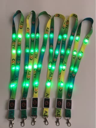 LED Light-Up Electronic Products, Glowing Flashing Lanyard, ID Badge Lanyard Wholesale, Factory Direct Supply, Bulk Pricing