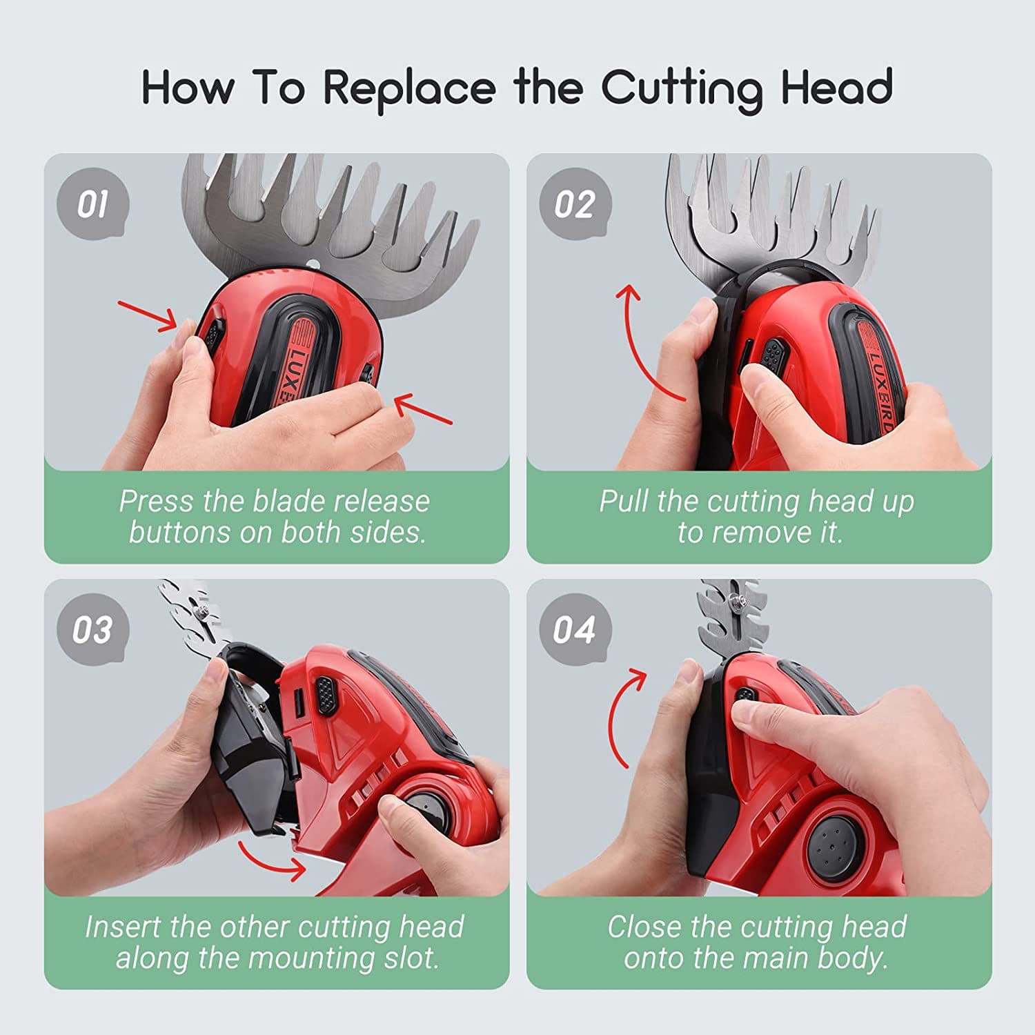 Electric Hedge Trimmer 2-in-1 Rechargeable Pruning Shears, Grass Trimmer, Garden Greenery Trimmer, Single-Hand Lithium Battery Hedge Machine