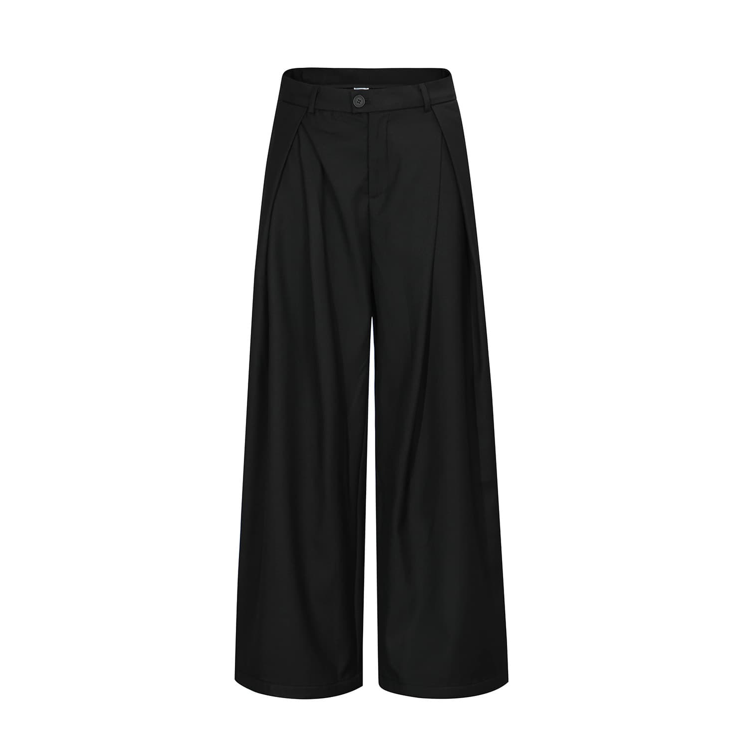 Premium Double Pleat Drape Trousers for Men, Relaxed American Style Slim Straight Wide Leg Pants, Floor-Length Trendy Men's Fashion Cross-Border