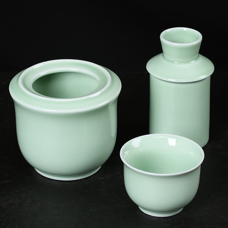Home Ceramic Wine Warmer and Heater Pot, Traditional Liquor Set for Huangjiu, Two-Liang (approx. 100g) Wine Vessel