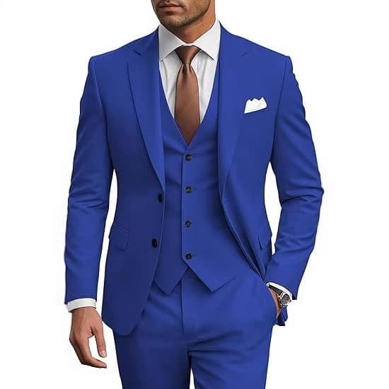 European and American Foreign Trade Amazon New Men's Three-Piece Suit for Banquet Party Groom and Best Man