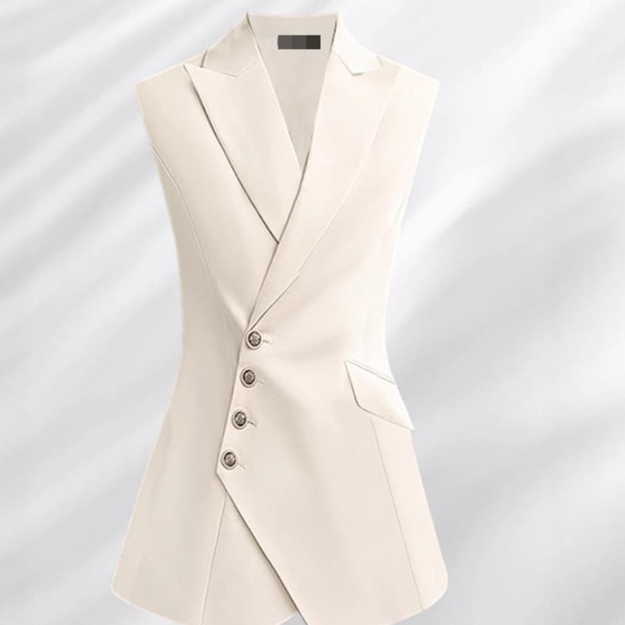 2025 Korean Style Spring Autumn New Waistcoat Fashionable Vest Irregular Vest Jacket for Women