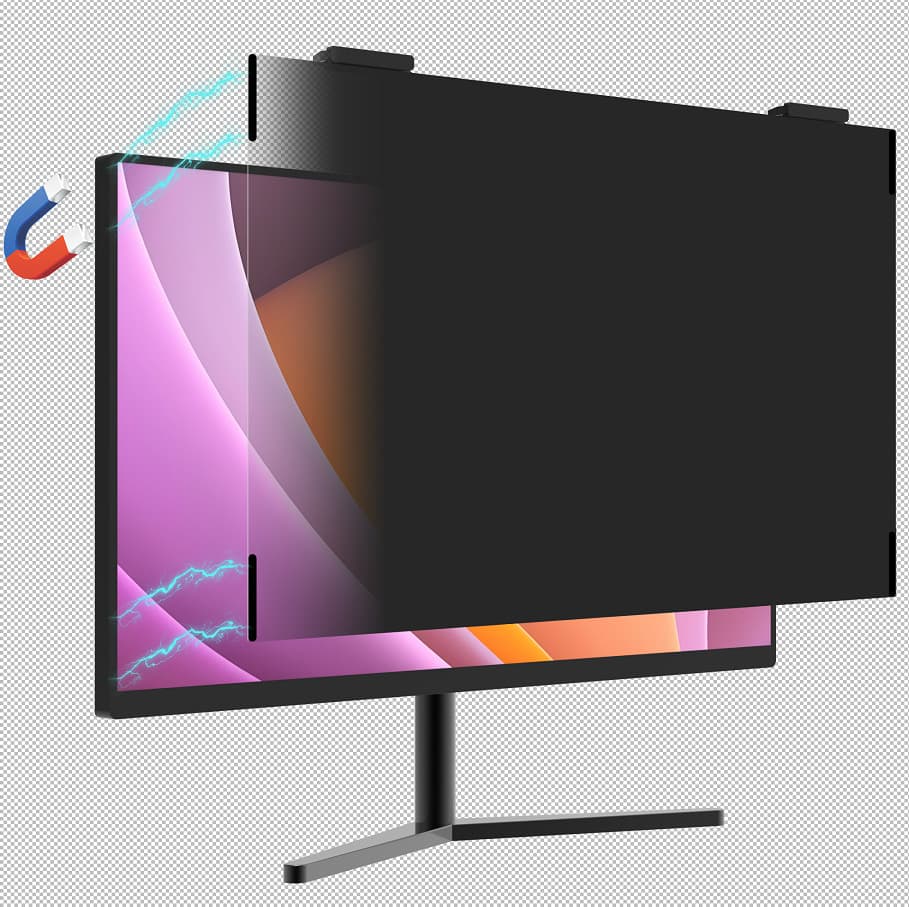 Computer magnetic privacy screen for 21-inch and 23.8-inch screens, anti-reflection, anti-scratch, anti-peep film, cross-border exam venue exclusive.