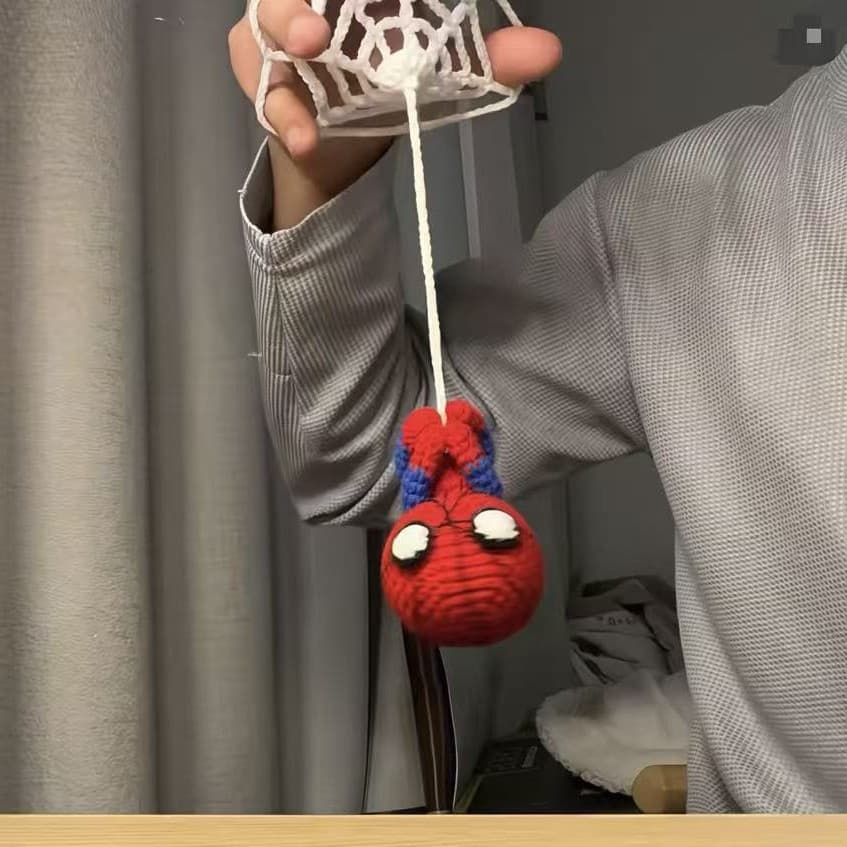 Finished Cross-Border Spider-Man Web Rebound Stretchable Hand-Knitted Movie Anime Merchandise Pendant Wholesale