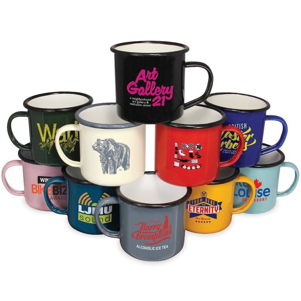 European and American exports can be customized Enamelcup enamel outdoor camping enamel tea cup sublimation metal enamel readily available