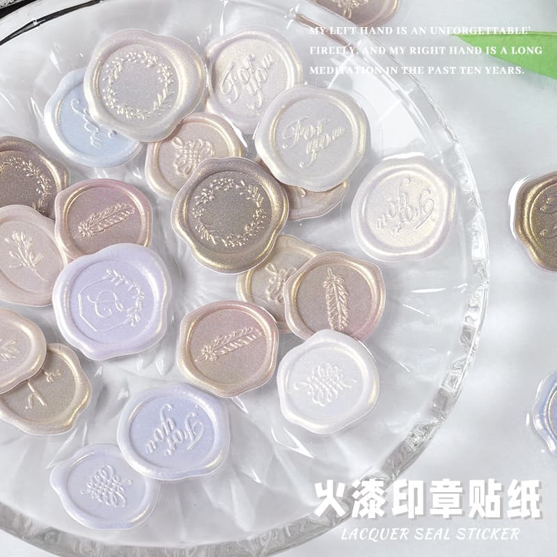 Shanle imitation wax seal sticker, 3D ins style envelope sealing sticker, scrapbooking girl phone decoration sticker