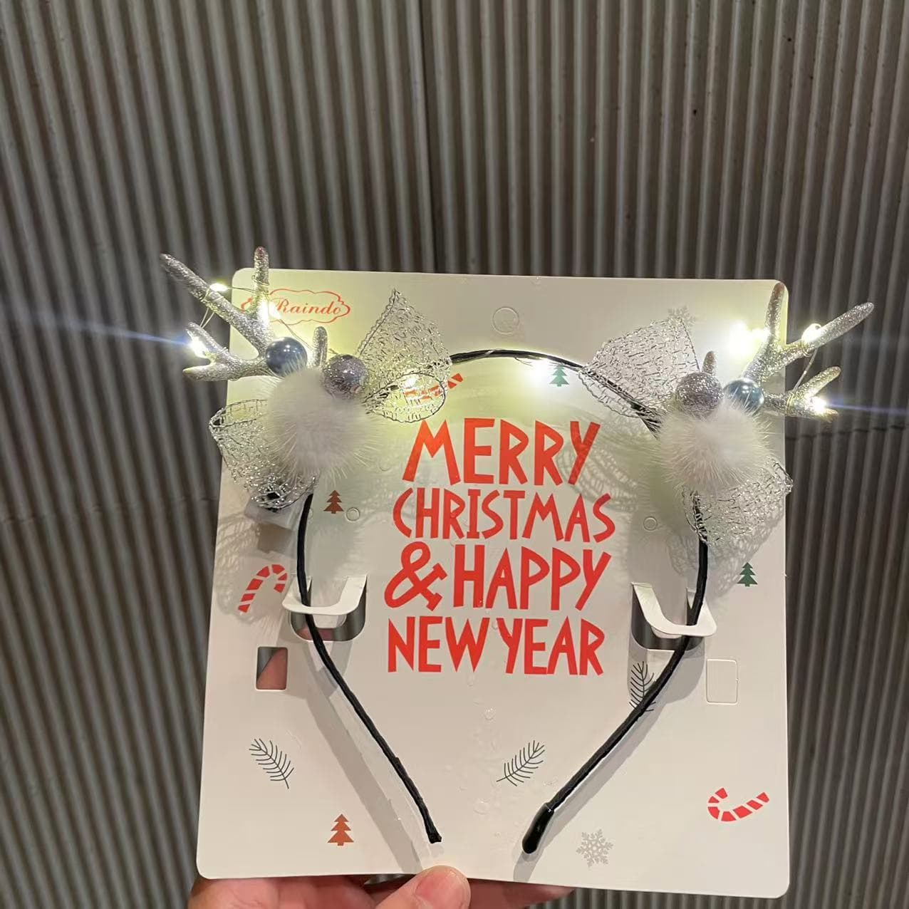 Korean-style Christmas hair clip Christmas decoration atmosphere headband reindeer antler children adult festival costume headband