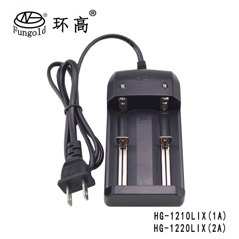 Huanguao 3.7V 26800/32650/18650 High-Speed Dual-Slot Charger for Flashlight Lithium Batteries 1.5A 2A