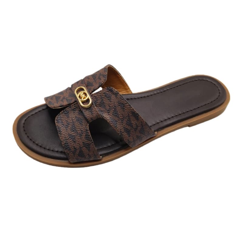 [in Stock] Mk Original Flat Sandals for Women, Summer Travel Outdoor Wear, Versatile Fashionable New Casual Export Sandals