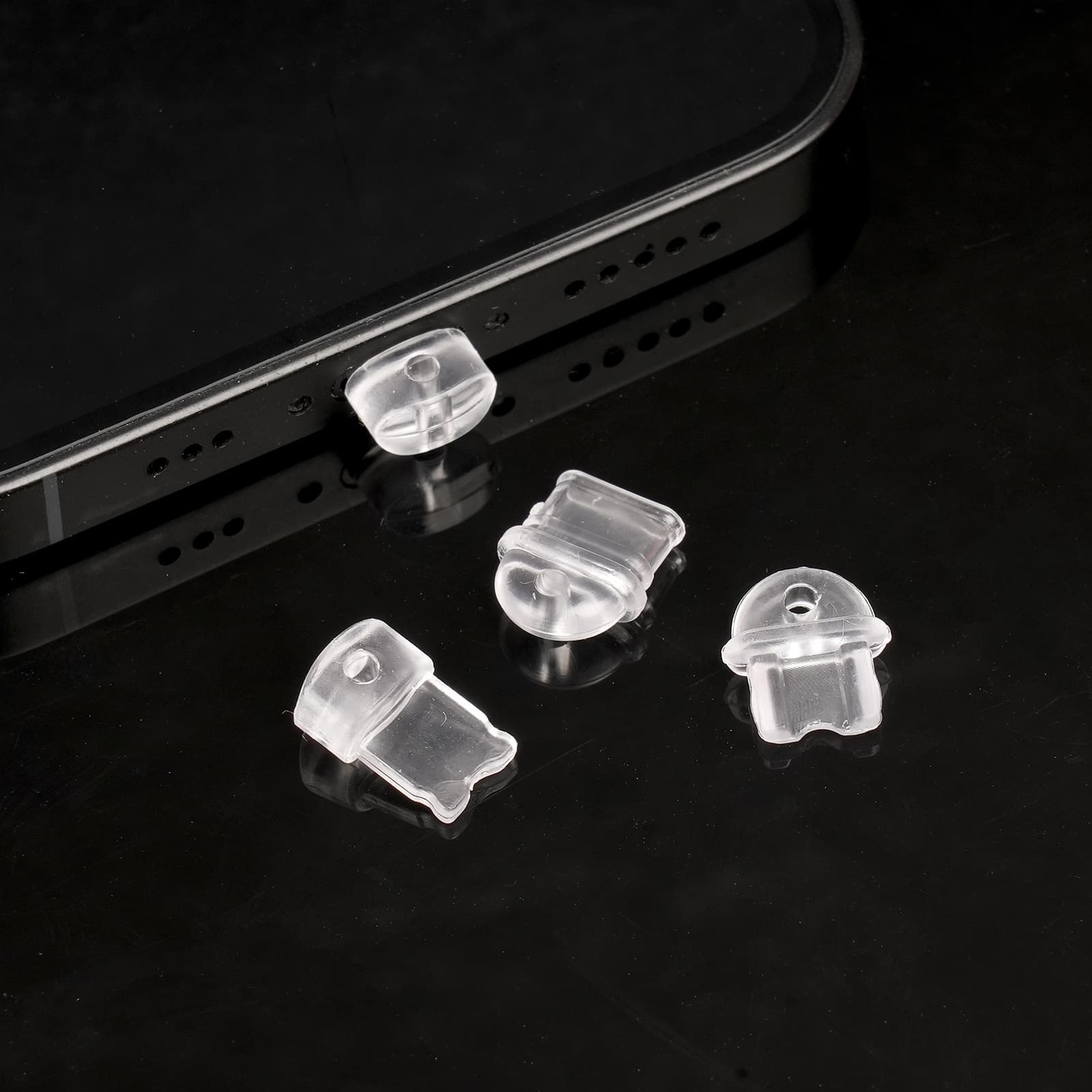 Type-C phone dust plug, compatible with Apple interface charging port plug, DIY decorative accessory with hole