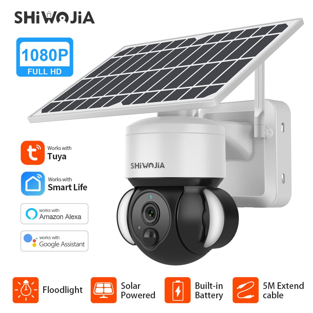 Cross-border Private Mold Tuya Solar Camera Wireless WiFi HD Outdoor Full Color Low Power Consumption Surveillance Dome