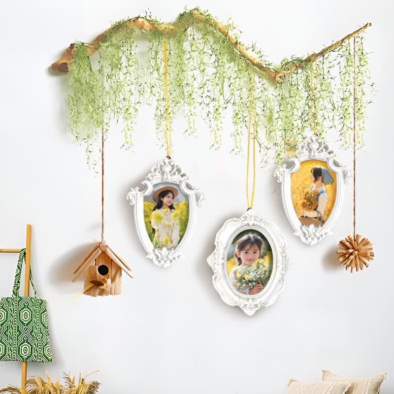 Creative Christmas Tree Home Decoration Hanging Picture Frame 3D Wall Decorations Natural Resin Craft Jewelry Dish Gift