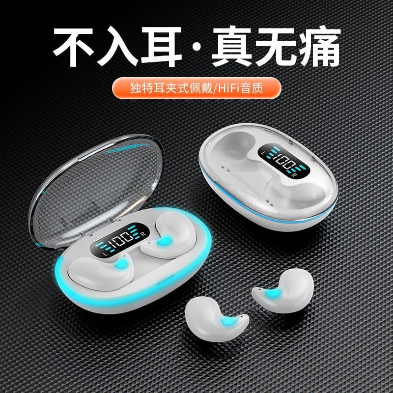 Ultra-Thin Sleep-Friendly X55 Private Model TWS Bluetooth Wireless Earphones Noise Reduction Waterproof Long Battery Life