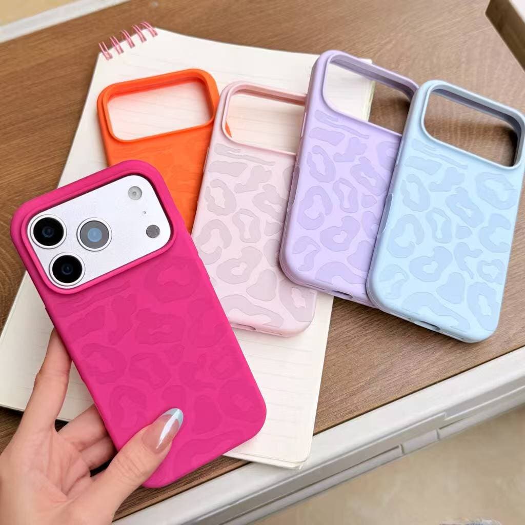 New Silicone Leopard Print Case for iPhone 17 Pro Max, Apple 16 Pro Max Fashion 15 Pro Max Protective Cover 14
