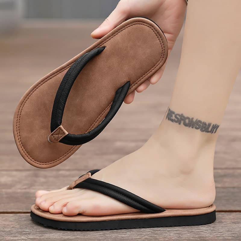 Guangdong Men's Summer Anti-Slip Sandals Outdoor Sports Flip-Flops Vietnamese Beach Slippers