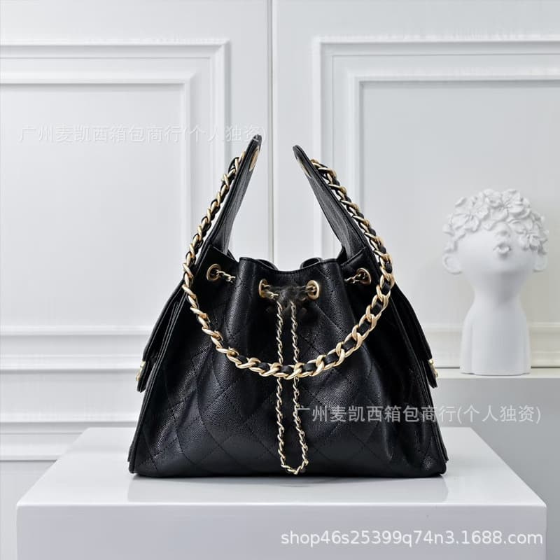 Chanel 25 Bag Caviar Small Chanel Latest 25C Ball Grain Hobo Bag Diamond Quilted Chain Shoulder Crossbody Women's Bag