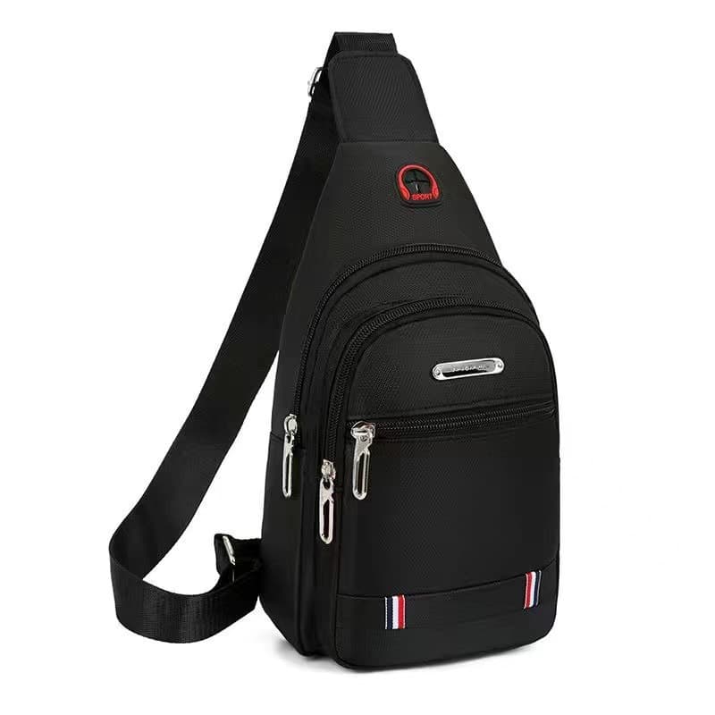 New stylish and versatile waterproof and durable men's Oxford cloth chest bag, trendy crossbody bag.