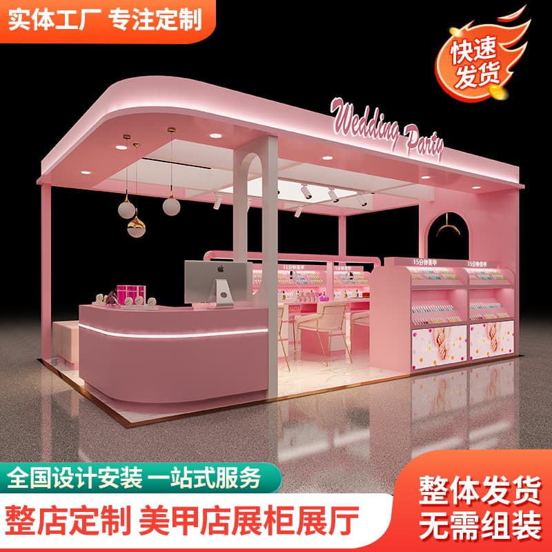 Luxury New Product Centerpiece: Fully Transparent Glass Floating Multi-Layer Track Light Cosmetic Display Case
