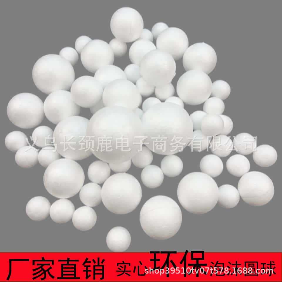 Solid White Foam Polystyrene Spheres for Wedding Flower Arrangements, DIY Doodle Crafts, Educational and Creative Exhibition Decor