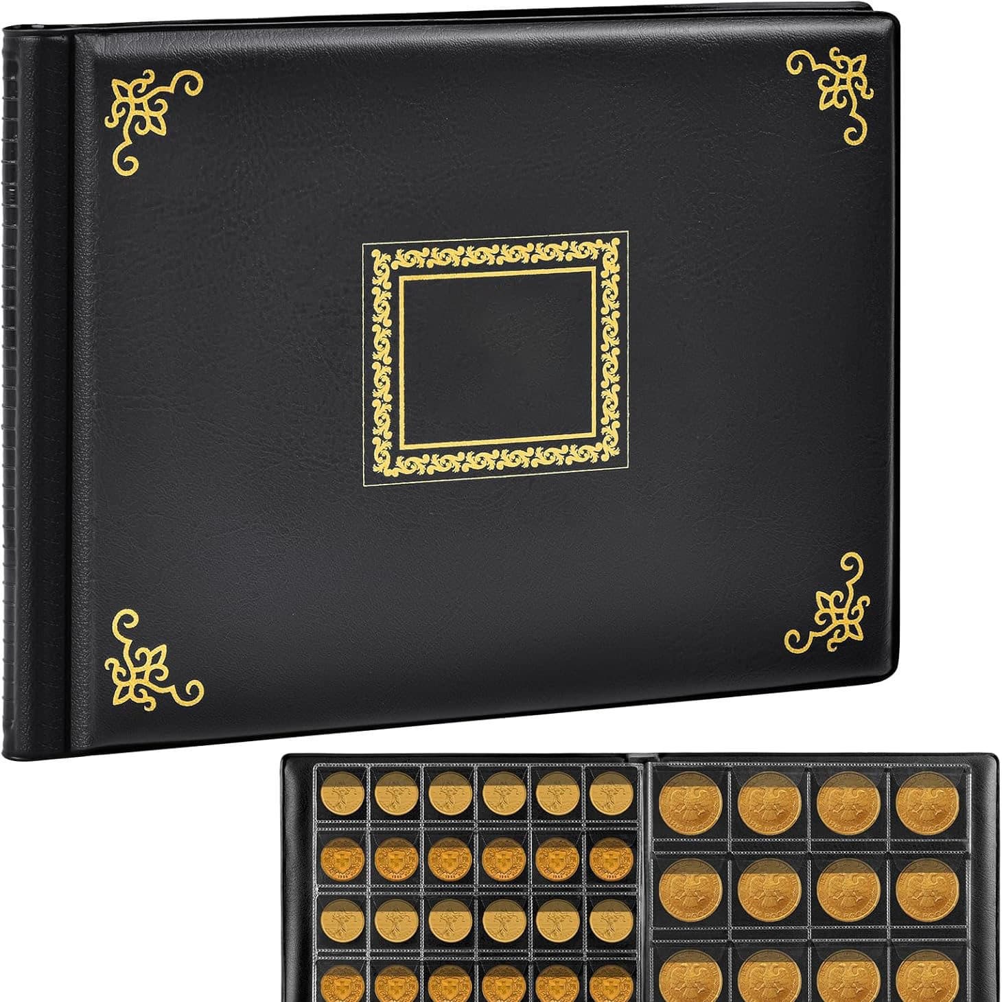 Manufacturer Direct Supply, Cross-Border 240/300/312-Slot Coin Collection Album for Commemorative and Circulating Coins, Portable Storage