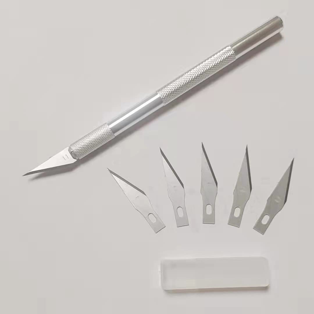 Aluminum handle knife OPP bag + 1 blade aluminum handle utility knife phone film cutter model making tool engraving knife