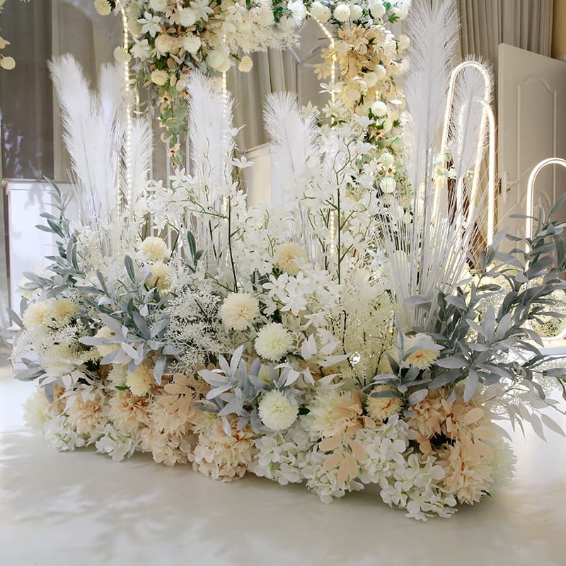 New Wedding Decoration Flower Row Wedding Row Flower Stage Welcome Background Floral T-Stage Floral Wall Flower Row