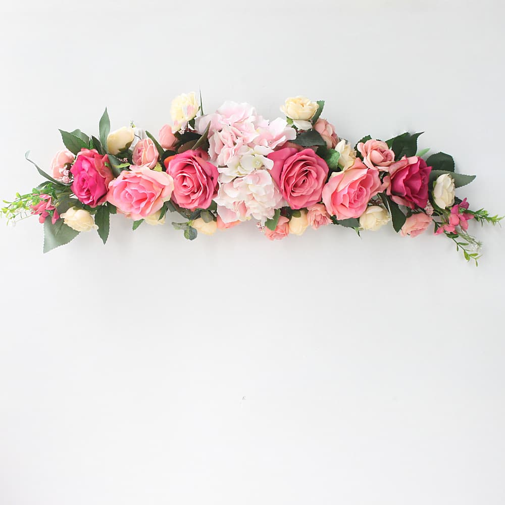 Artificial Silk Flower Wreath Birthday Decoration Wedding Arch Flower Mirror Front Amazon Source